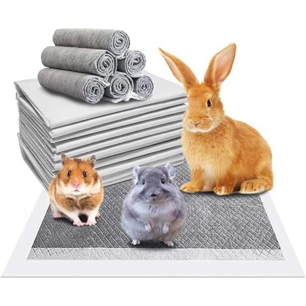 Fhiny 100 almohadillas de orina de conejo forro de jaula_1