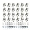 Juego de 24 conectores de perfil de extrusión de aluminio