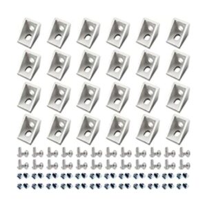 Juego de 24 conectores de perfil de extrusión de aluminio