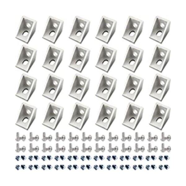 Juego de 24 conectores de perfil de extrusión de aluminio