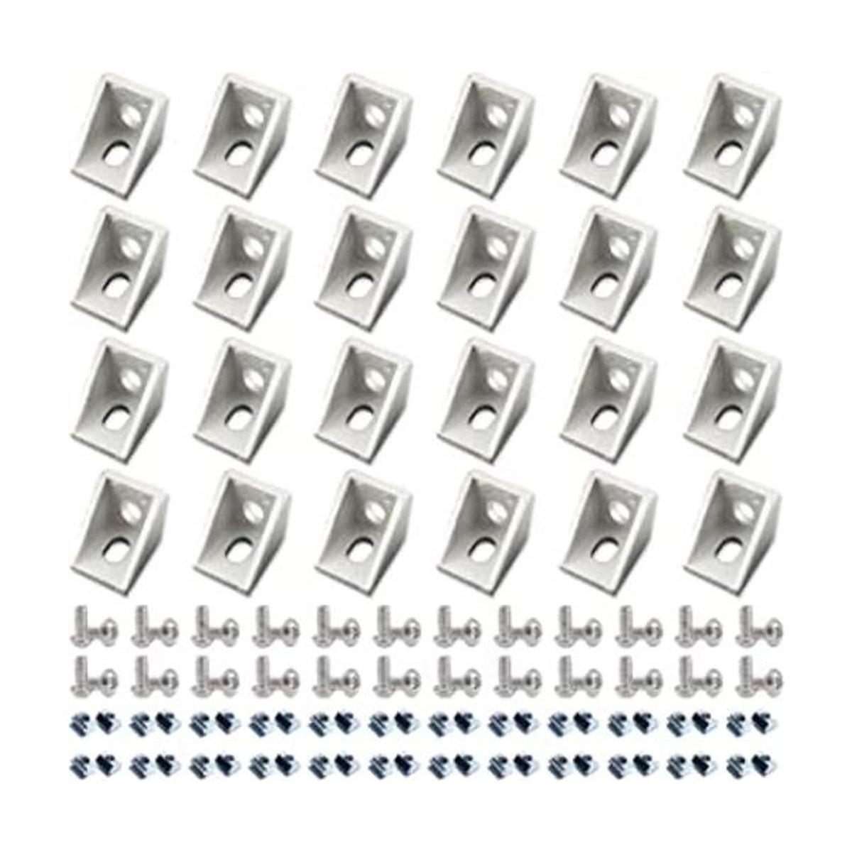 Juego de 24 conectores de perfil de extrusión de aluminio