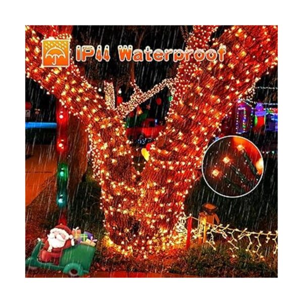 JMEXSUSS 600 luces solares LED naranjas cadena de luces