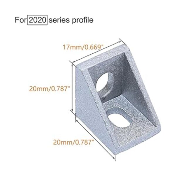 Juego de 24 conectores de perfil de extrusión de aluminio