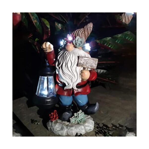 Gnomo Decoración de jardín de Navidad con luces solares