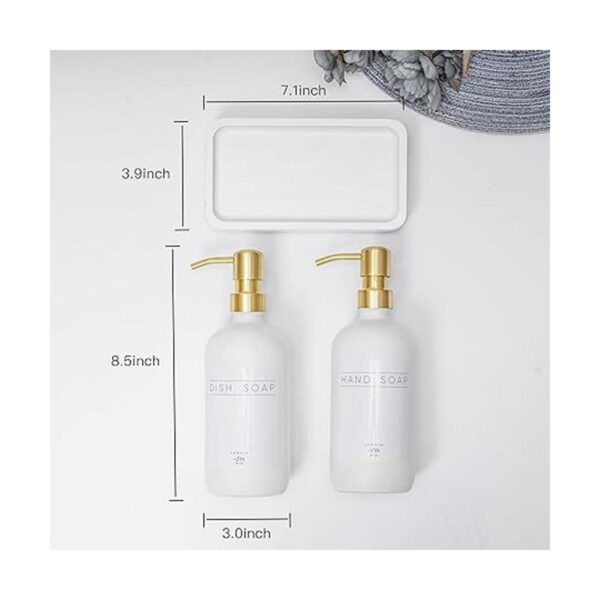 Janxin Dispensador de jabón de vidrio para cocina con_6