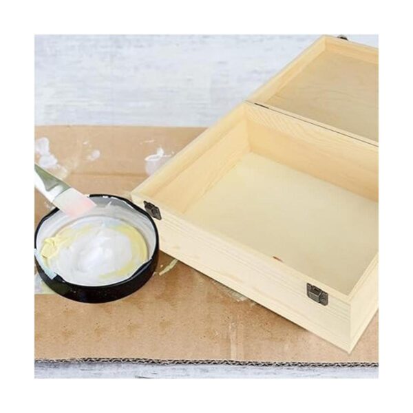 DAJAVE Caja de madera sin terminar caja de madera grande
