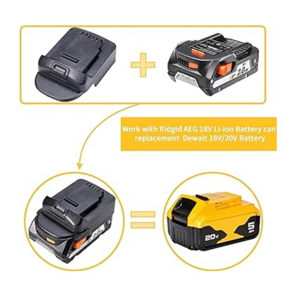 Convertidor adaptador para Ridgid AEG 18V Hyper liion a_2