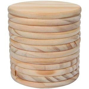 GOH DODD Paquete de 12 posavasos de madera sin acabar 4_1