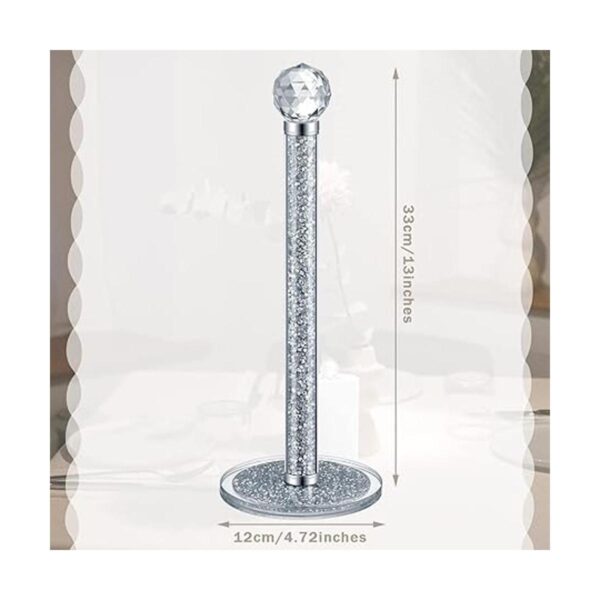 Toallero de papel plateado con soporte brillante rollo de