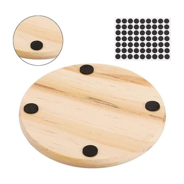 GOH DODD Paquete de 12 posavasos de madera sin acabar 4_6