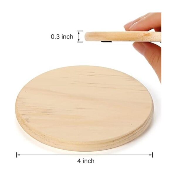 GOH DODD Paquete de 12 posavasos de madera sin acabar 4_2