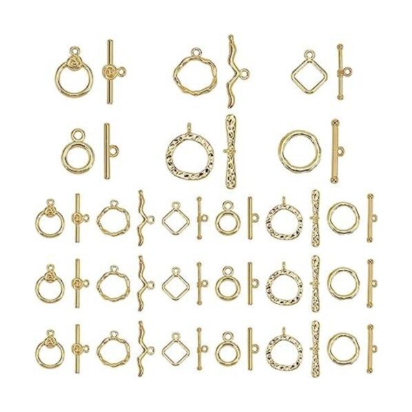 PH PandaHall Cierres de palanca de oro de 18 quilates 24