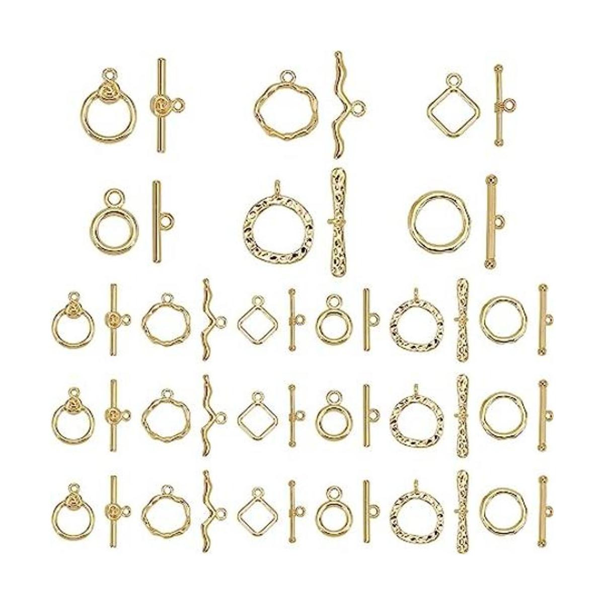 PH PandaHall Cierres de palanca de oro de 18 quilates 24