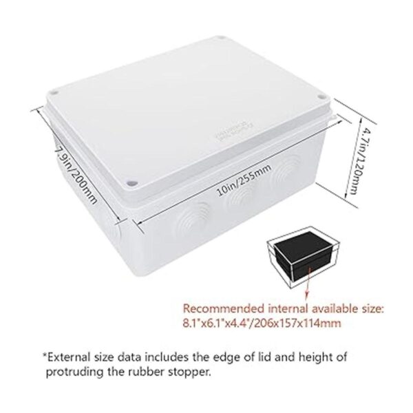 LeMotech Caja de conexiones plástico ABS IP65 impermeable_2
