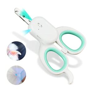 PAKEWAY Pet Nail Clipper with LED UV Light Cat Claw_1
