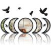 NESHE Juego de espejos de fase lunar con pájaros_1