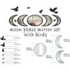NESHE Juego de espejos de fase lunar con pájaros_2