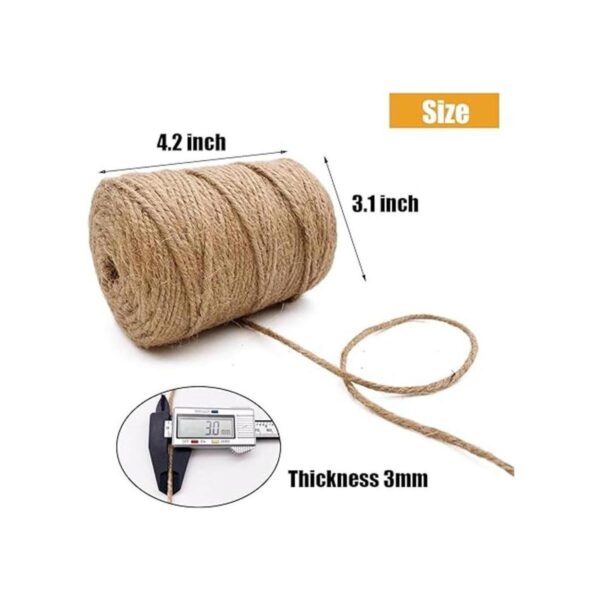 Leecogo Cuerda de yute de 0.118 in de grosor 656 pies