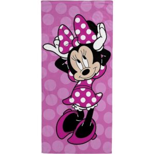 Jay Franco Disney Minnie Mouse Toalla de baño alegre_1