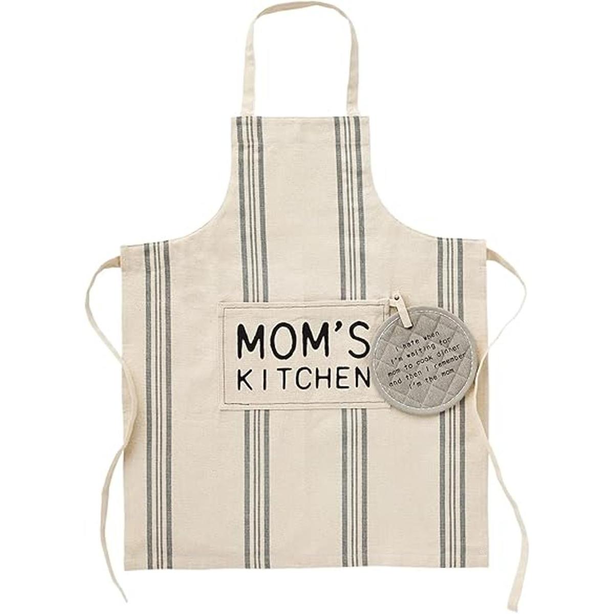Mud Pie Juego de regalo mamá cocina delantal de 34 x 27