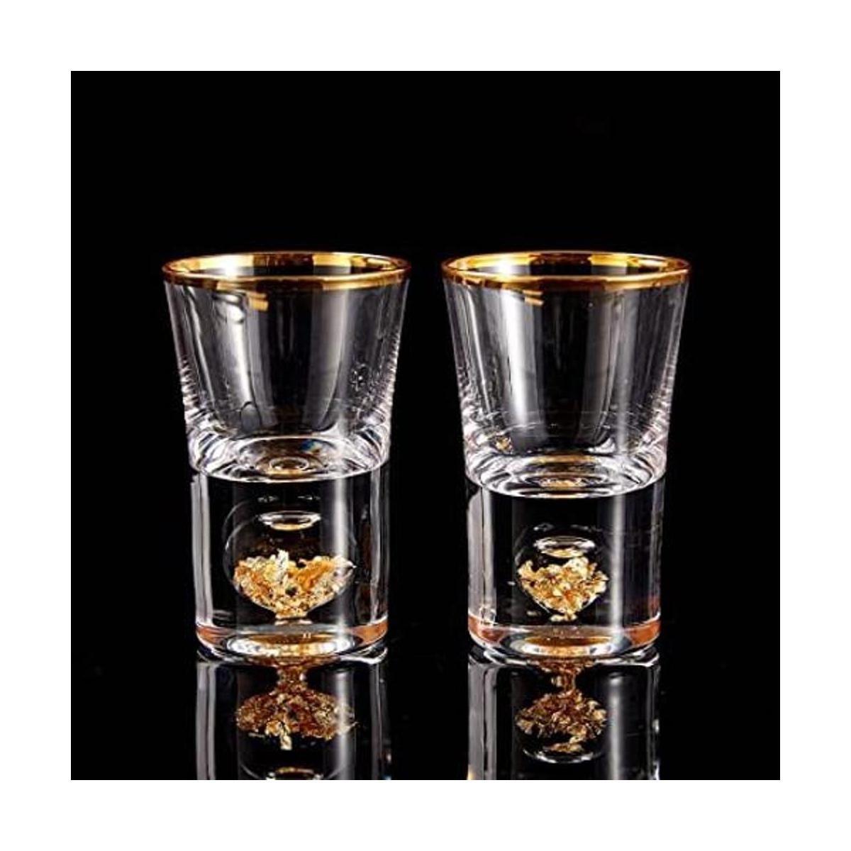 DUJUST Vasos de chupito 1.5 oz juego de vidrio de
