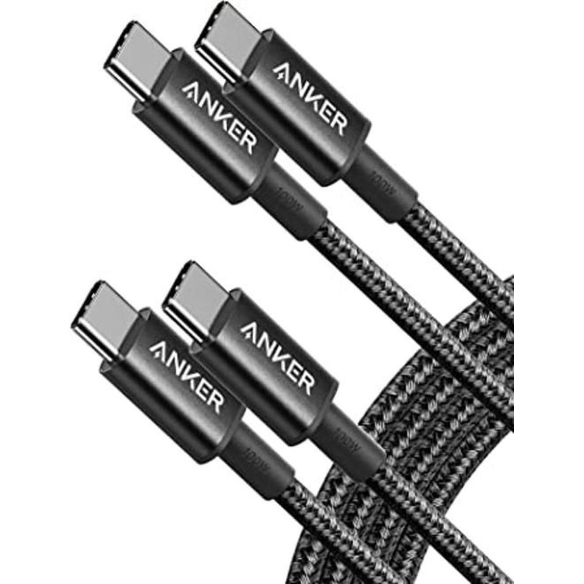 Anker Cable USB C a USB C 333 6 pies 100 W paquete de 2