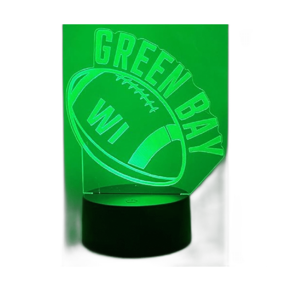 Lámpara nocturna de fútbol 3D Green Bay de luz nocturna de_1