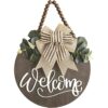 Letrero de bienvenida para decoración de corona de puerta