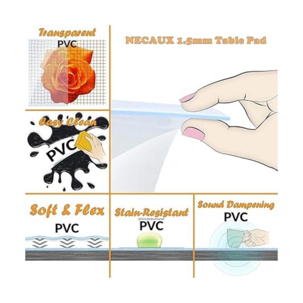 NECAUX Protector de mesa transparente personalizado de_6