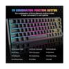 Teclado mecánico para juegos con cable 60 mecánico