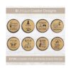 Good Vibes Juego de 8 posavasos para bebidas con