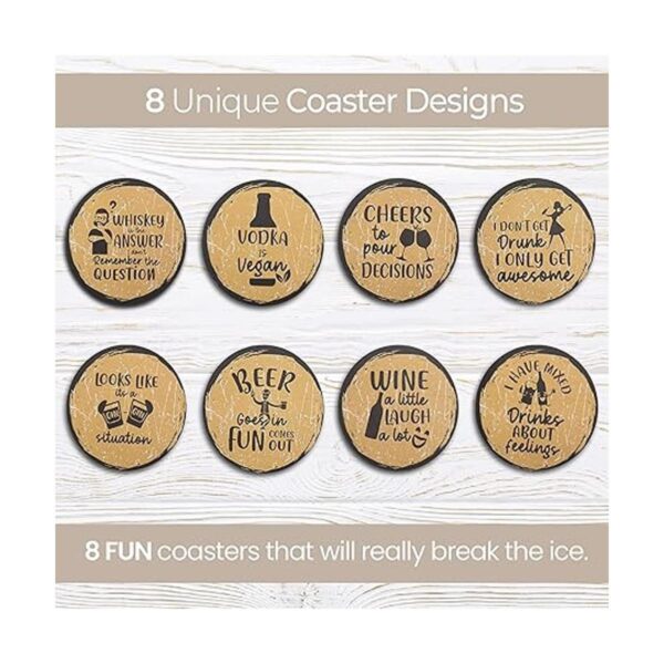 Good Vibes Juego de 8 posavasos para bebidas con