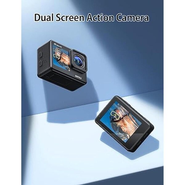 Cámara de acción 4K60FPS 24MP pantalla dual WiFi EIS_2