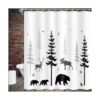 Cortina de ducha con diseño de oso de bosque cortinas de
