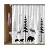 Cortina de ducha con diseño de oso de bosque cortinas de