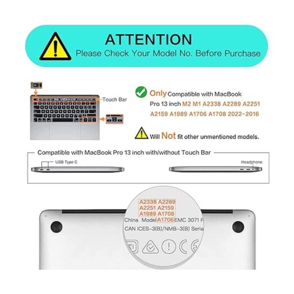 MOSISO Compatible con MacBook Pro de 13 pulgadas 2022_2