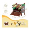 PIPART Bloques de construcción de gallinero de animales de_4