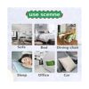Juego de 4 fundas de almohada decorativas color azul_6