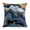 Juego de 4 fundas de almohada decorativas color azul_2