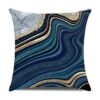 Juego de 4 fundas de almohada decorativas color azul_3