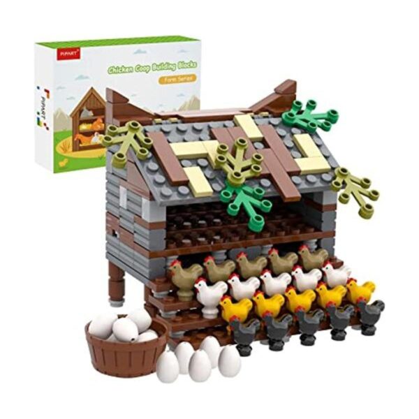 PIPART Bloques de construcción de gallinero de animales de_1