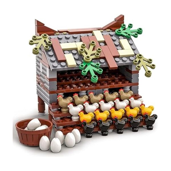 PIPART Bloques de construcción de gallinero de animales de_2