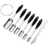 Juego de 7 cucharas medidoras de metal de acero inoxidable