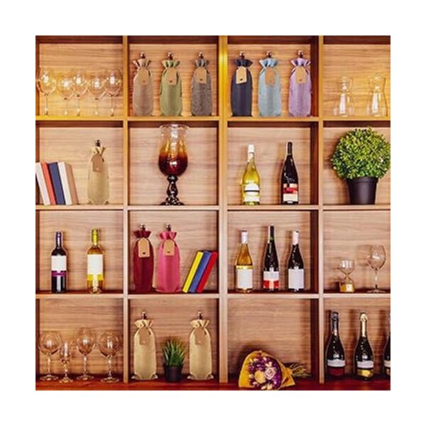 36 bolsas de vino de arpillera bolsa de regalo de vino
