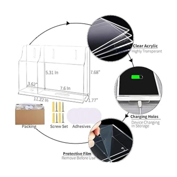 Pansyling Soporte de pared para teléfono celular con_2