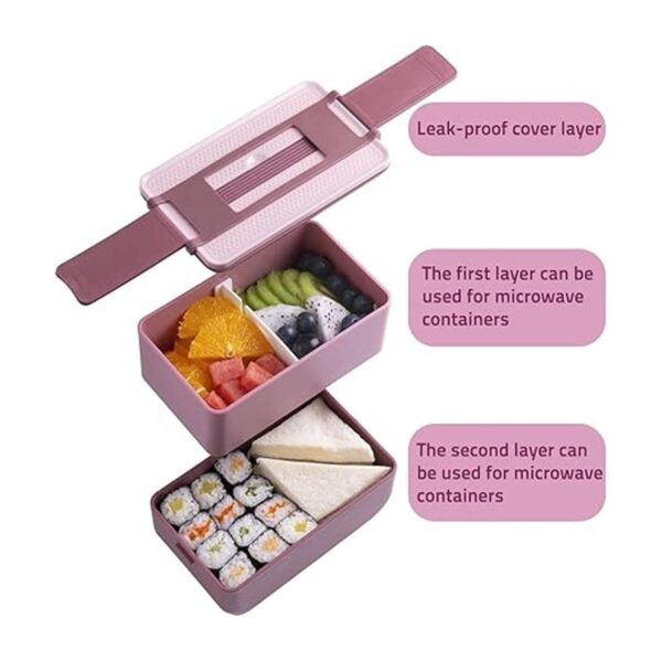 Juego de lonchera Bento con bolsa de almuerzo_2
