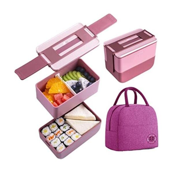 Juego de lonchera Bento con bolsa de almuerzo_1