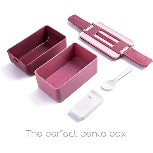 Juego de lonchera Bento con bolsa de almuerzo_4