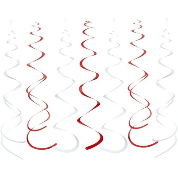 MOWO Decoración colgante en espiral de papel de aluminio_1