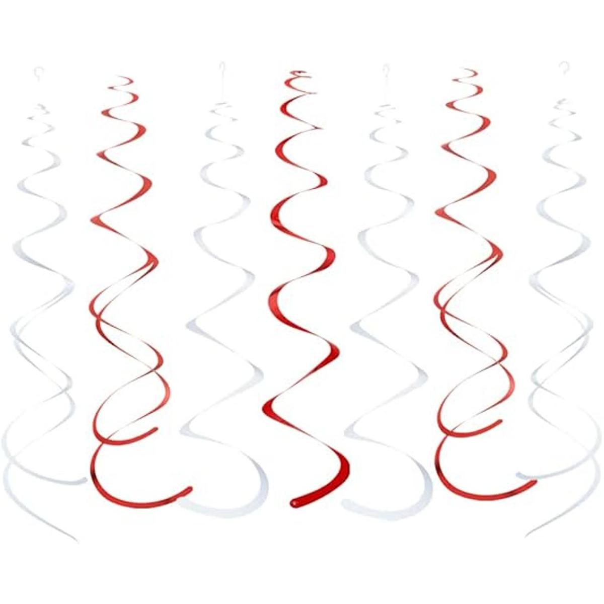 MOWO Decoración colgante en espiral de papel de aluminio
